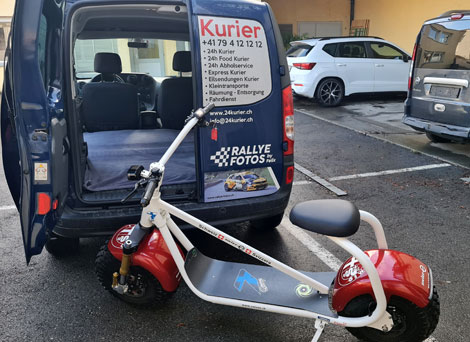 E-Roller Bike Transport mit 24Kurier Zürich